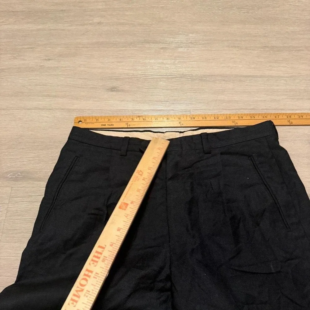 32x30 Black Pleated Wide Leg Pants Y2K Grunge Vintage